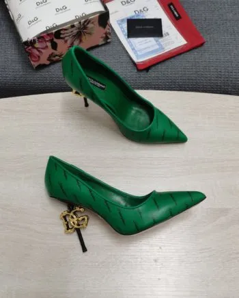 DolGa Nappa Pumps Green For Women DG Shoes