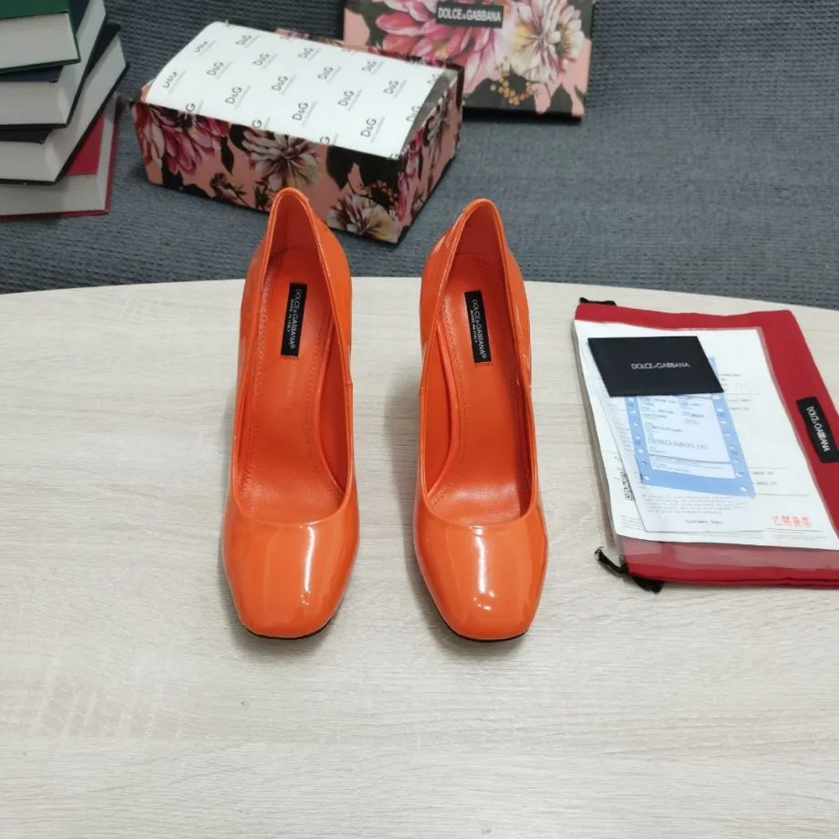 DolGa Nappa Pumps Orange For Women DG Shoes