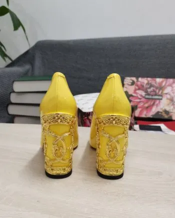 DolGa Nappa Pumps Yellow For Women DG Shoes