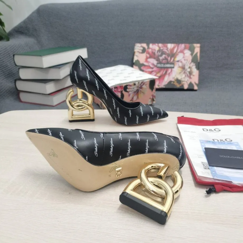 DolGa Patent Pumps With 3.5 Heel Black For Women DG Shoes