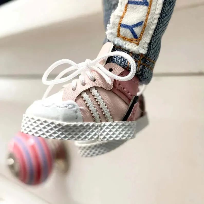 Doll trainers pink Blythe Doll Miniature Sports shoes