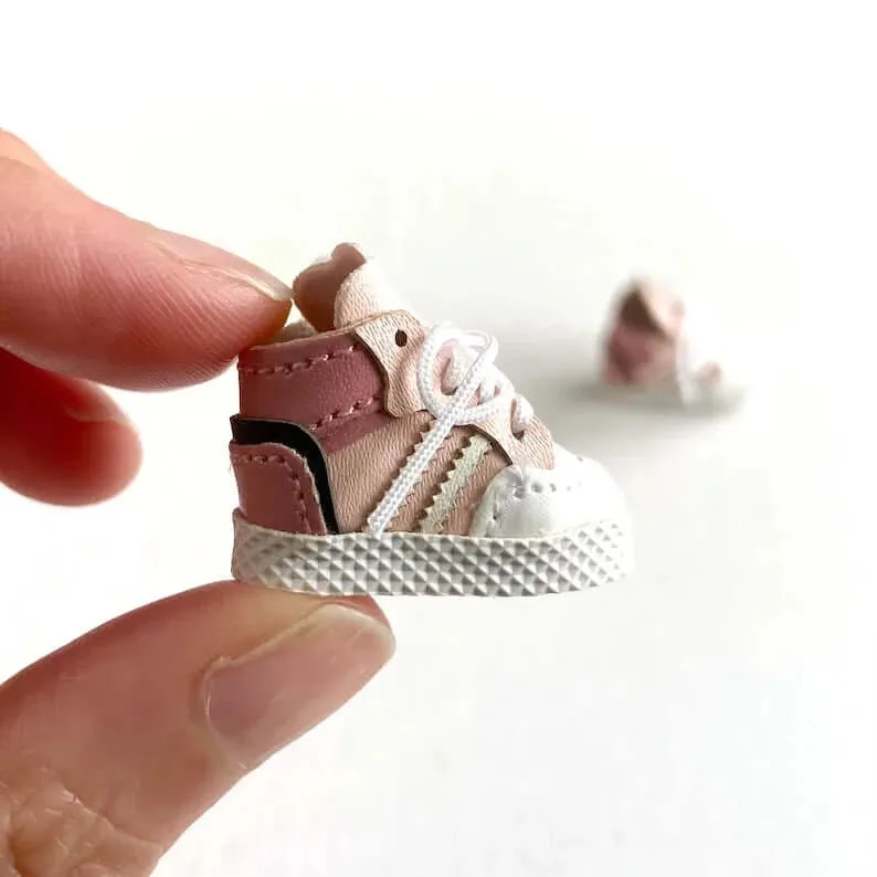 Doll trainers pink Blythe Doll Miniature Sports shoes