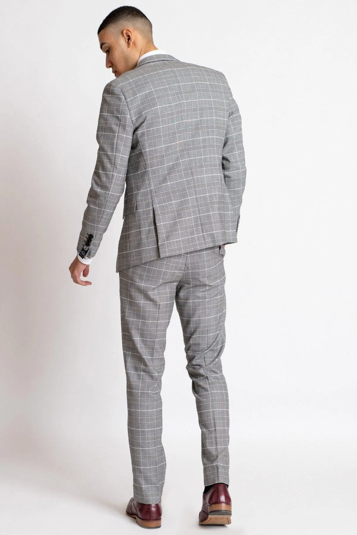 Doncaster Rovers Forward Billy Sharp in Ross Grey Check Suit