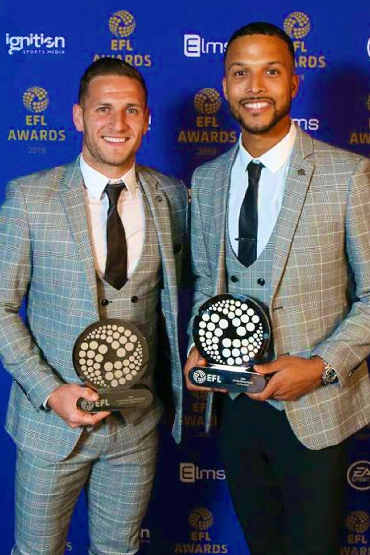 Doncaster Rovers Forward Billy Sharp in Ross Grey Check Suit