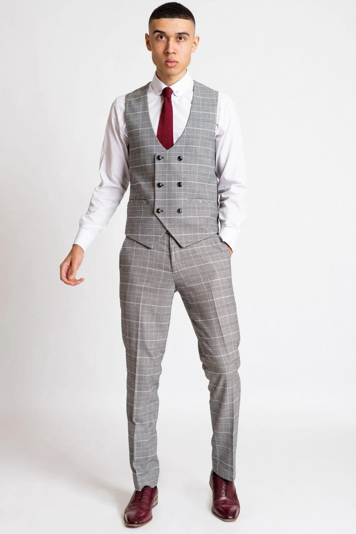 Doncaster Rovers Forward Billy Sharp in Ross Grey Check Suit