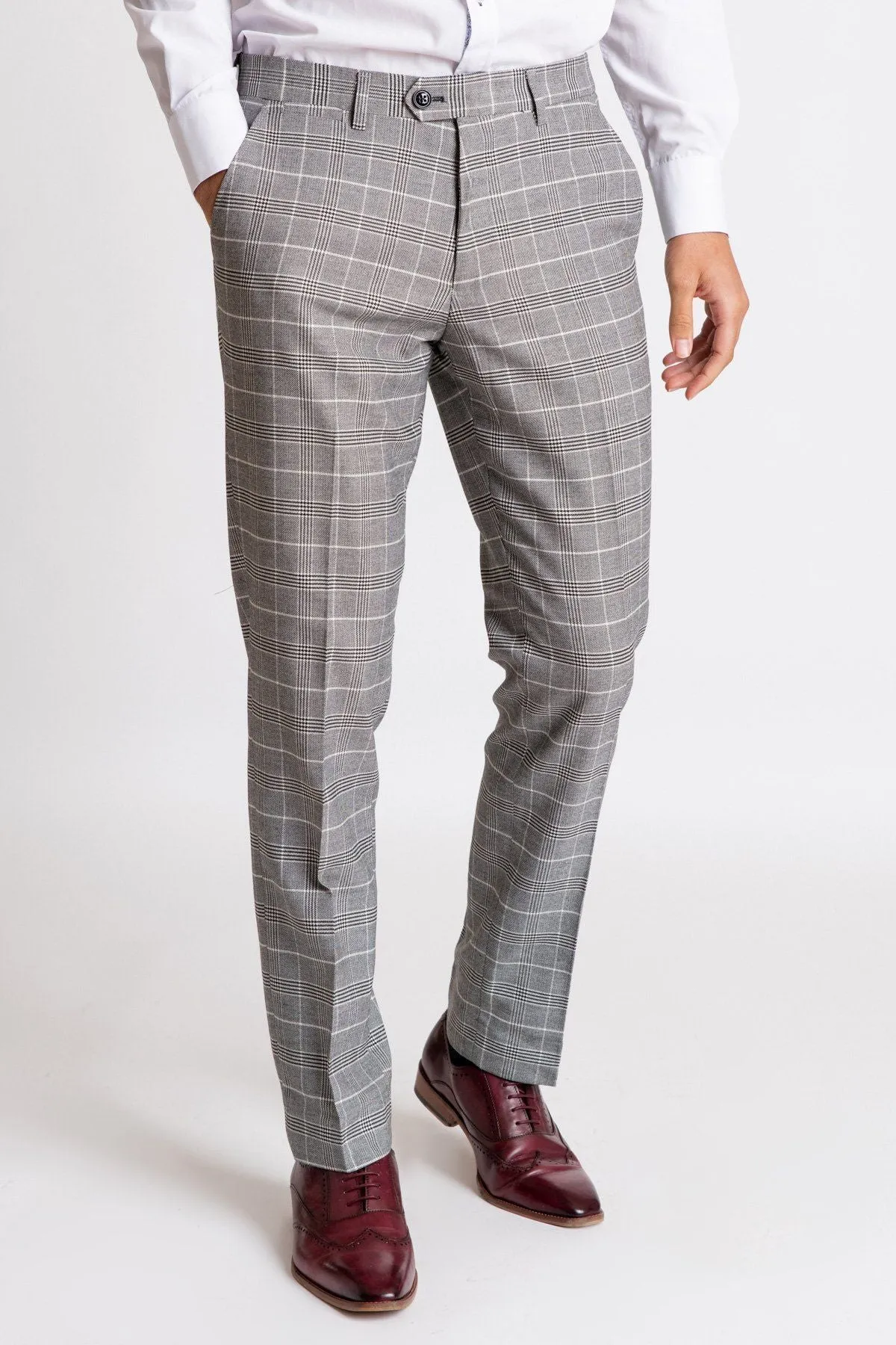 Doncaster Rovers Forward Billy Sharp in Ross Grey Check Suit