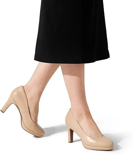 DREAM PAIRS Women's Close Toe Low Heels Platform Pump