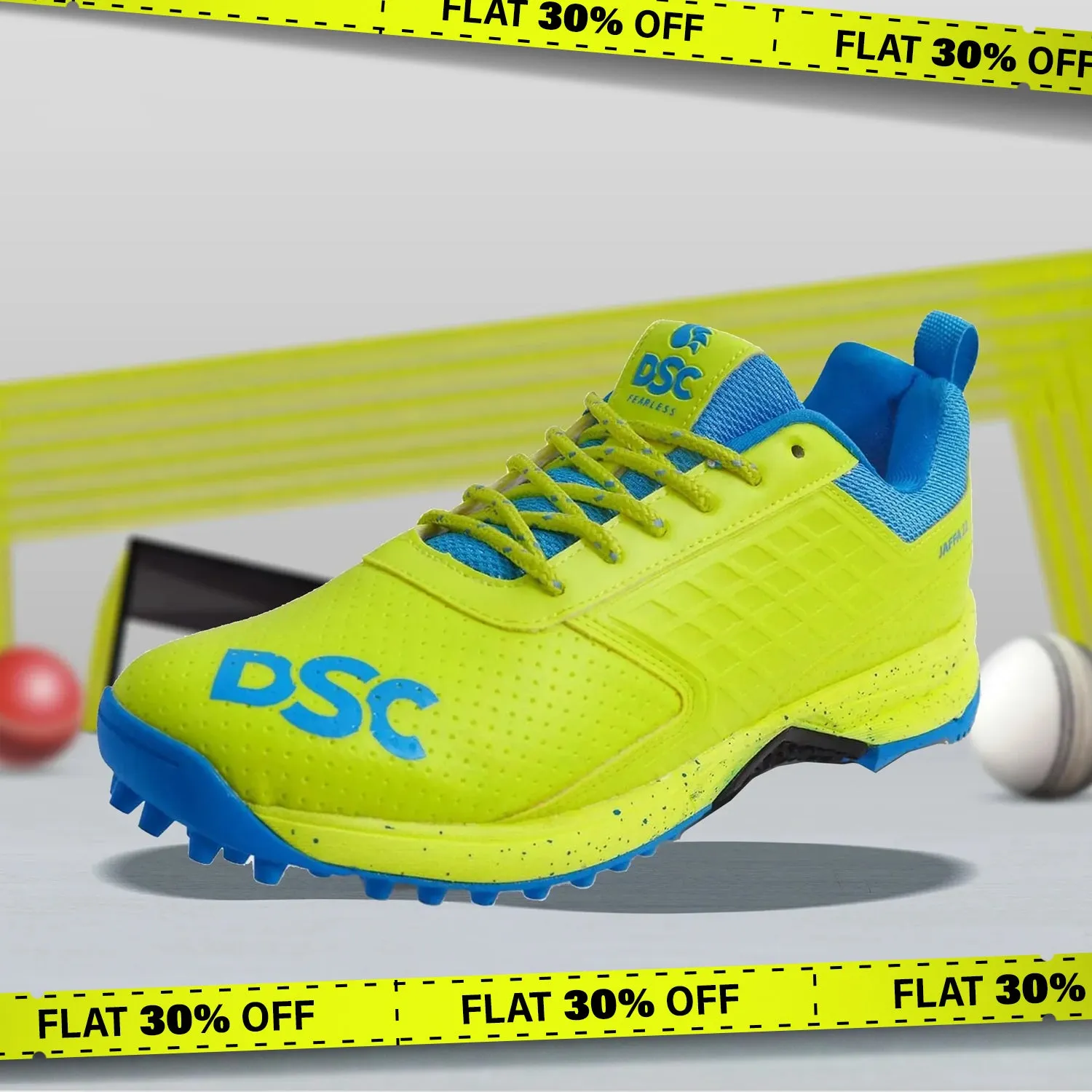 DSC Jaffa 22 Cricket Spike Shoes - Yellow - DOD