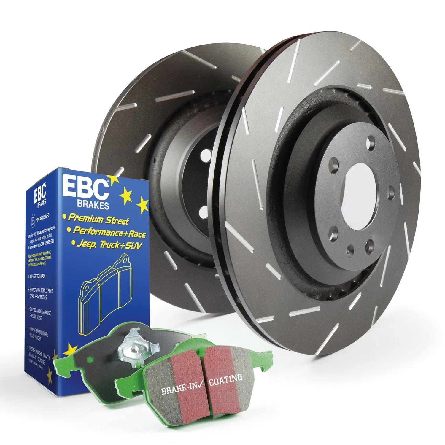 EBC Brakes S2KF1253 S2 Kits Greenstuff 2000 and USR Rotors