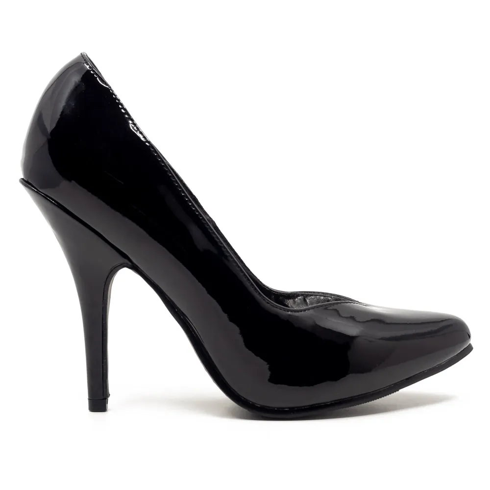 Ellie Shoes 5" Heel Patent Pump - Black