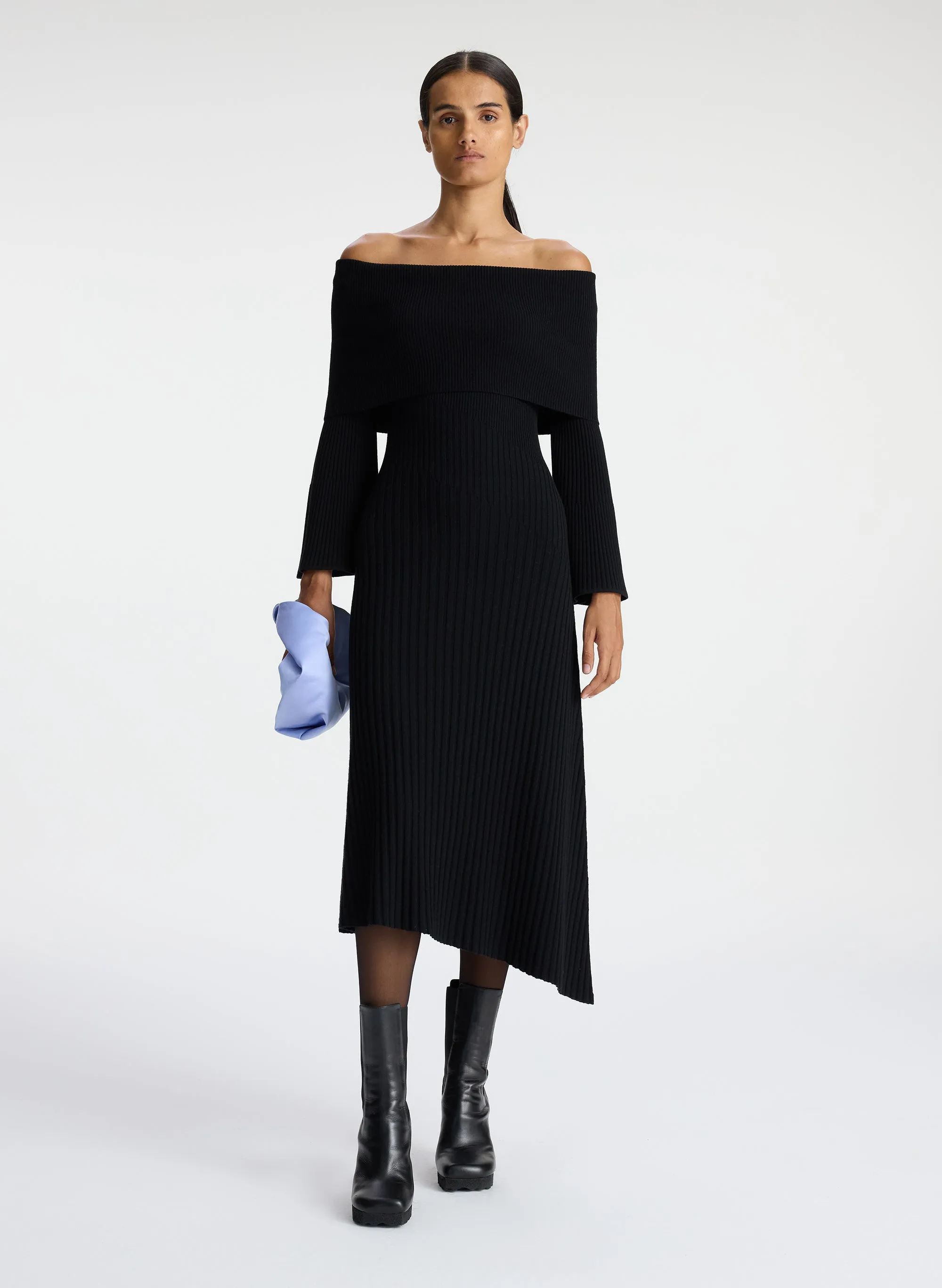 Eve Off Shoulder Wool Dress