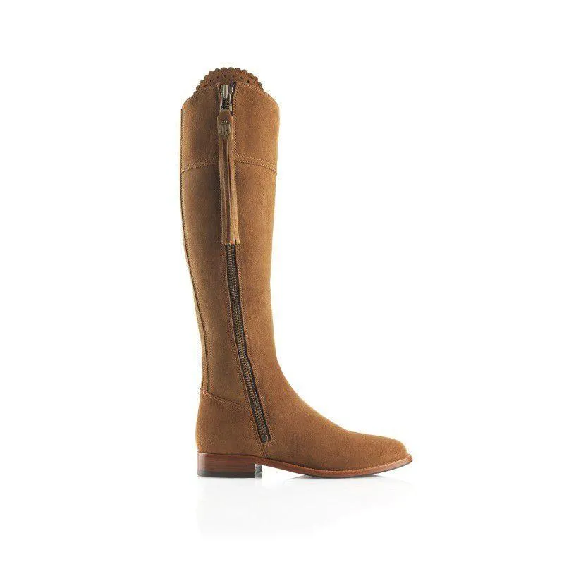 Fairfax & Favor Regina Sporting Fit Ladies Suede Boot - Tan