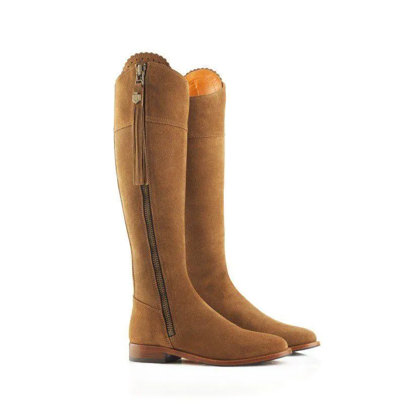 Fairfax & Favor Regina Sporting Fit Ladies Suede Boot - Tan