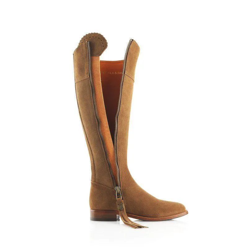 Fairfax & Favor Regina Sporting Fit Ladies Suede Boot - Tan