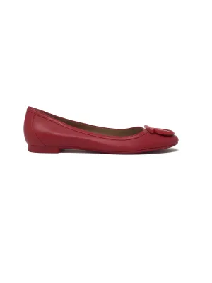 Ferragamo W Shoe Size 9 'Ena' Logo Round Toe Ballet Flats