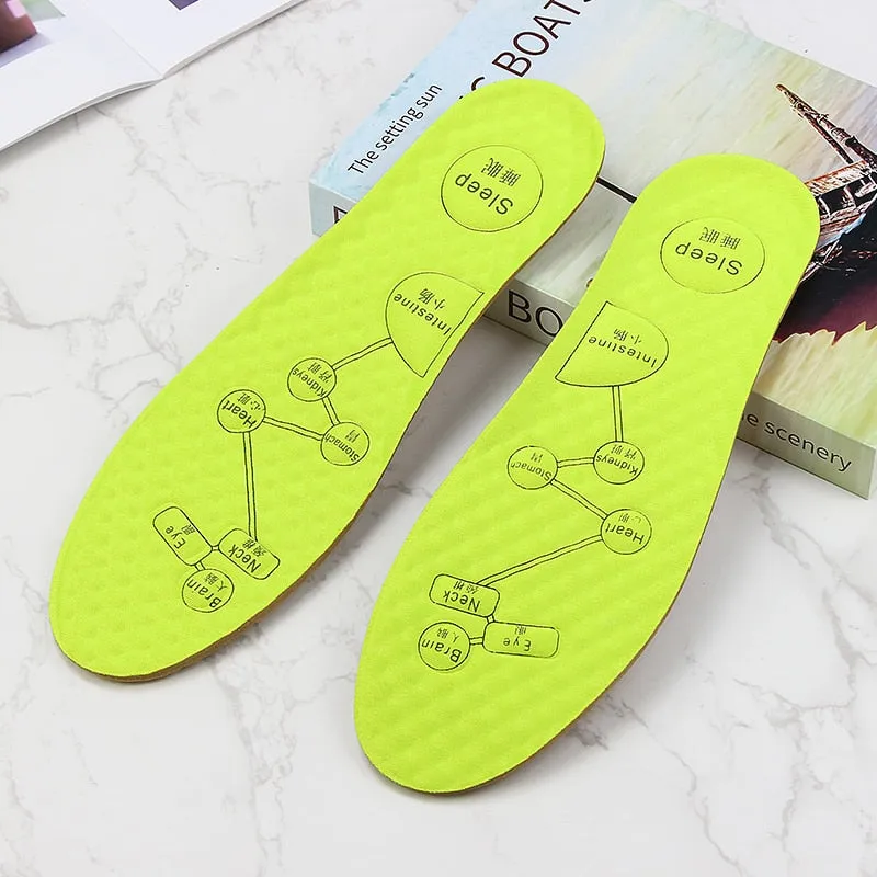 Foot Acupressure Insole Men Women Soft Breathable Sports Cushion Inserts Sweat-absorbing Deodorant Orthopedic Shoe Sole