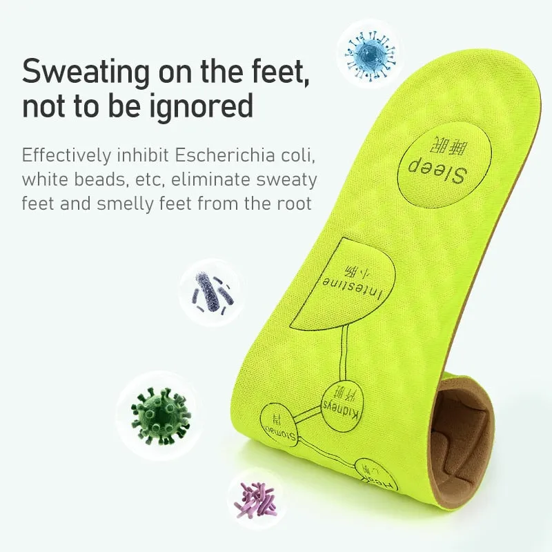 Foot Acupressure Insole Men Women Soft Breathable Sports Cushion Inserts Sweat-absorbing Deodorant Orthopedic Shoe Sole