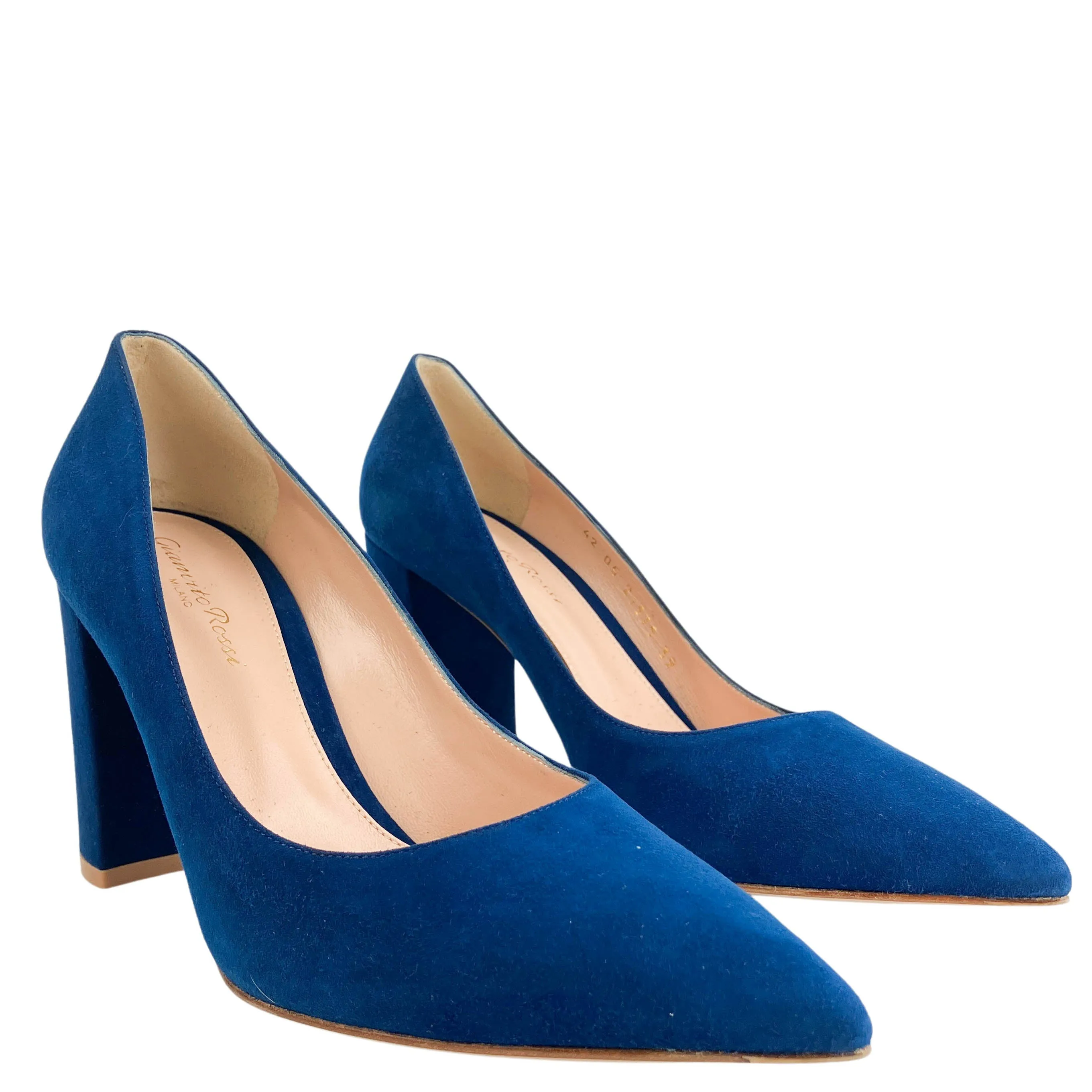 Gianvito Rossi Piper Pumps Camoscio Blue