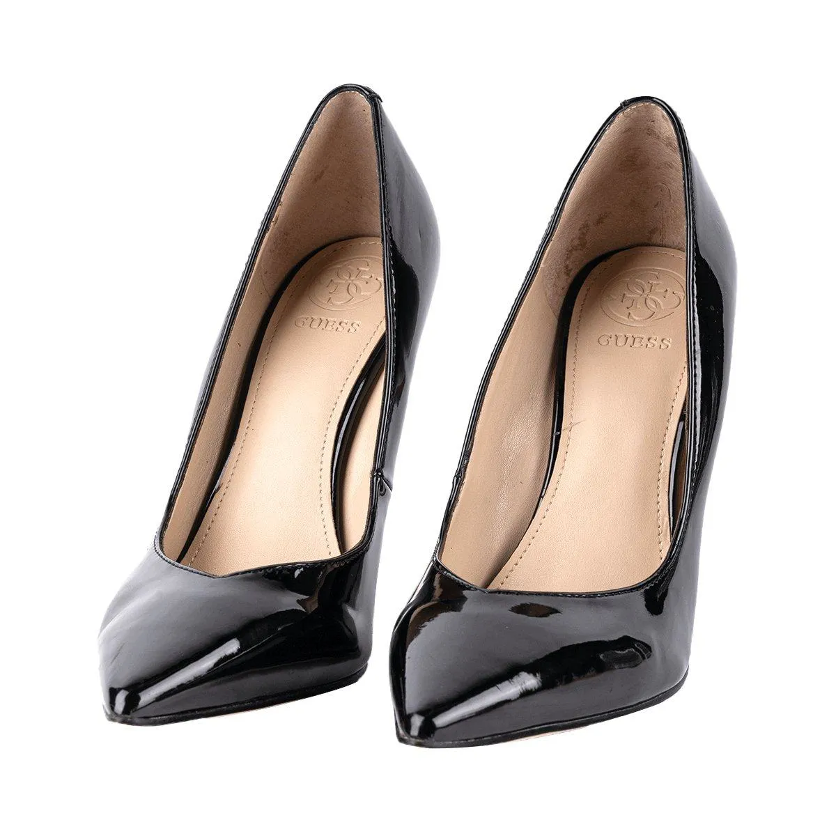 Guess Barett Pump High-Heel Shoes Leather Black Colour For Women