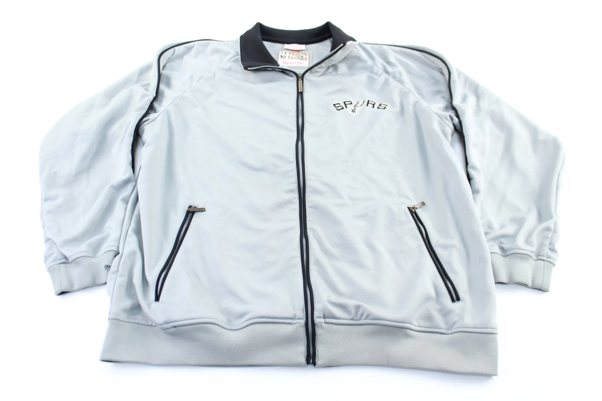 Hardwood Classic San Antonio Spurs Black & Grey Zip Up Jacket