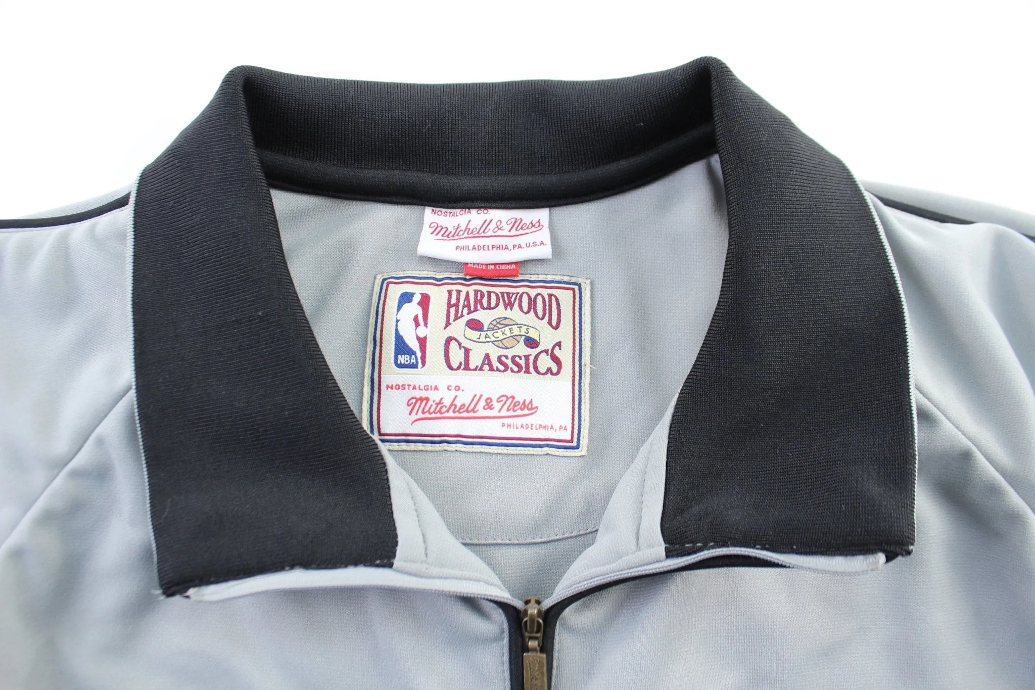 Hardwood Classic San Antonio Spurs Black & Grey Zip Up Jacket