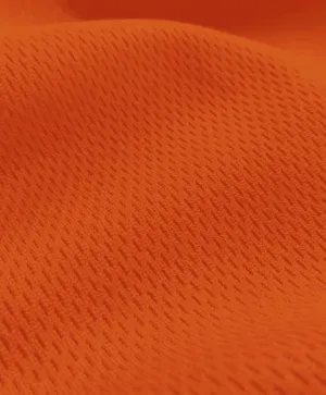 Heavy Sports Mesh Activewear Jersey Fabric / Orange / Sold By The Yard