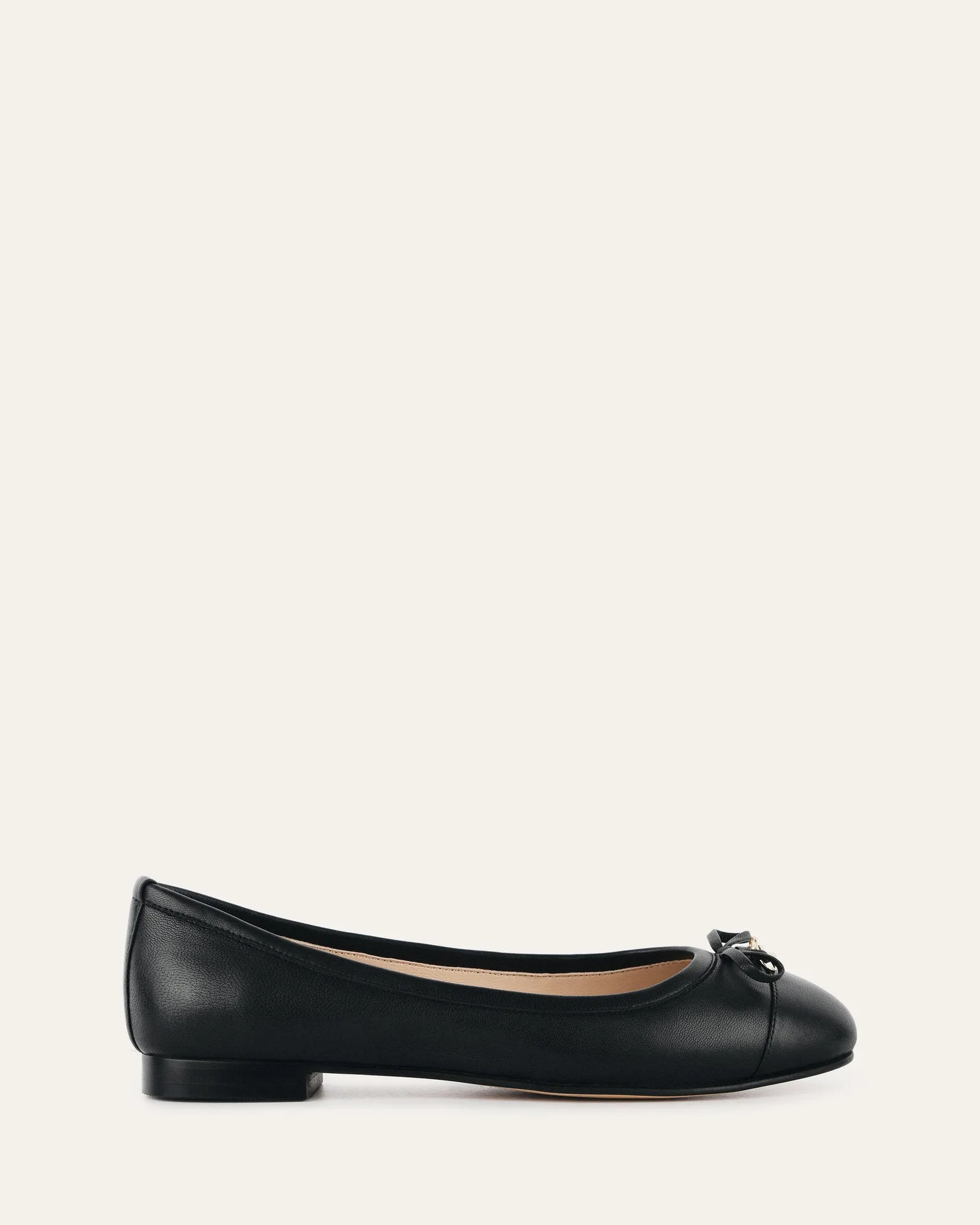 HERMIONE DRESS FLATS BLACK LEATHER