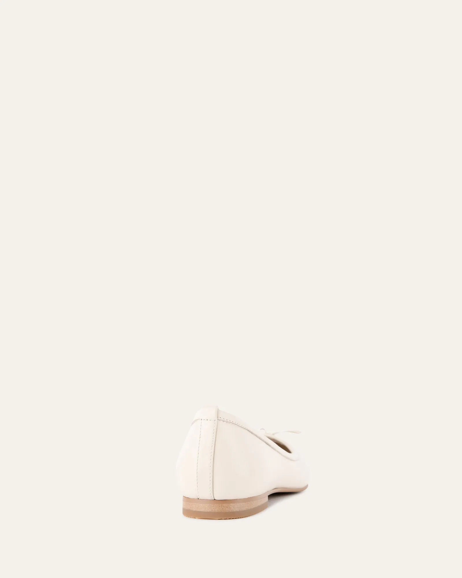 HERMIONE DRESS FLATS OFF WHITE LEATHER