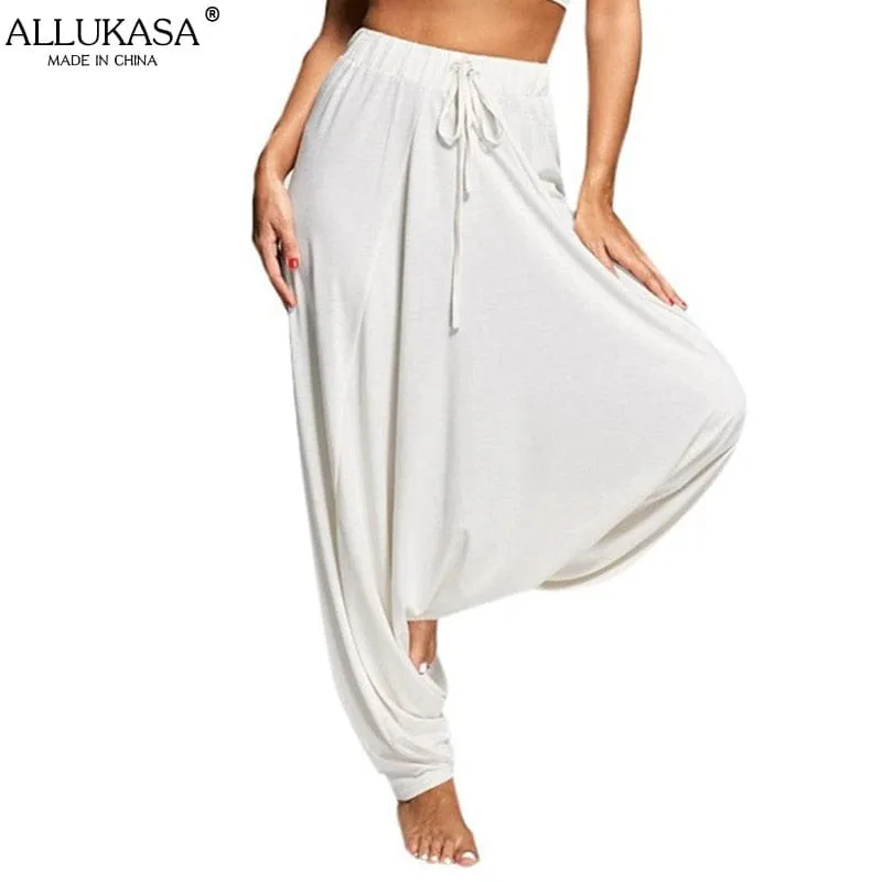 High Waist Drawstring Harem Pants