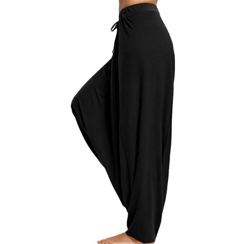 High Waist Drawstring Harem Pants