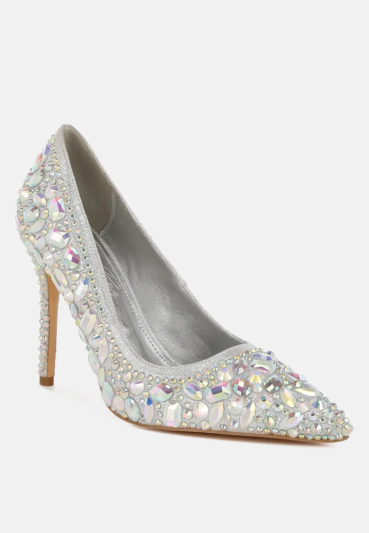 Iceout Diamante & Rhinestone Embellishments Pumps