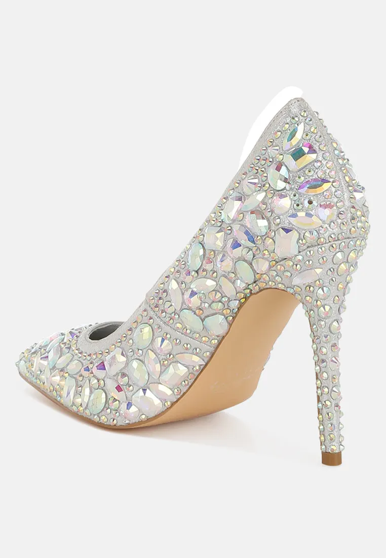 Iceout Diamante & Rhinestone Embellishments Pumps