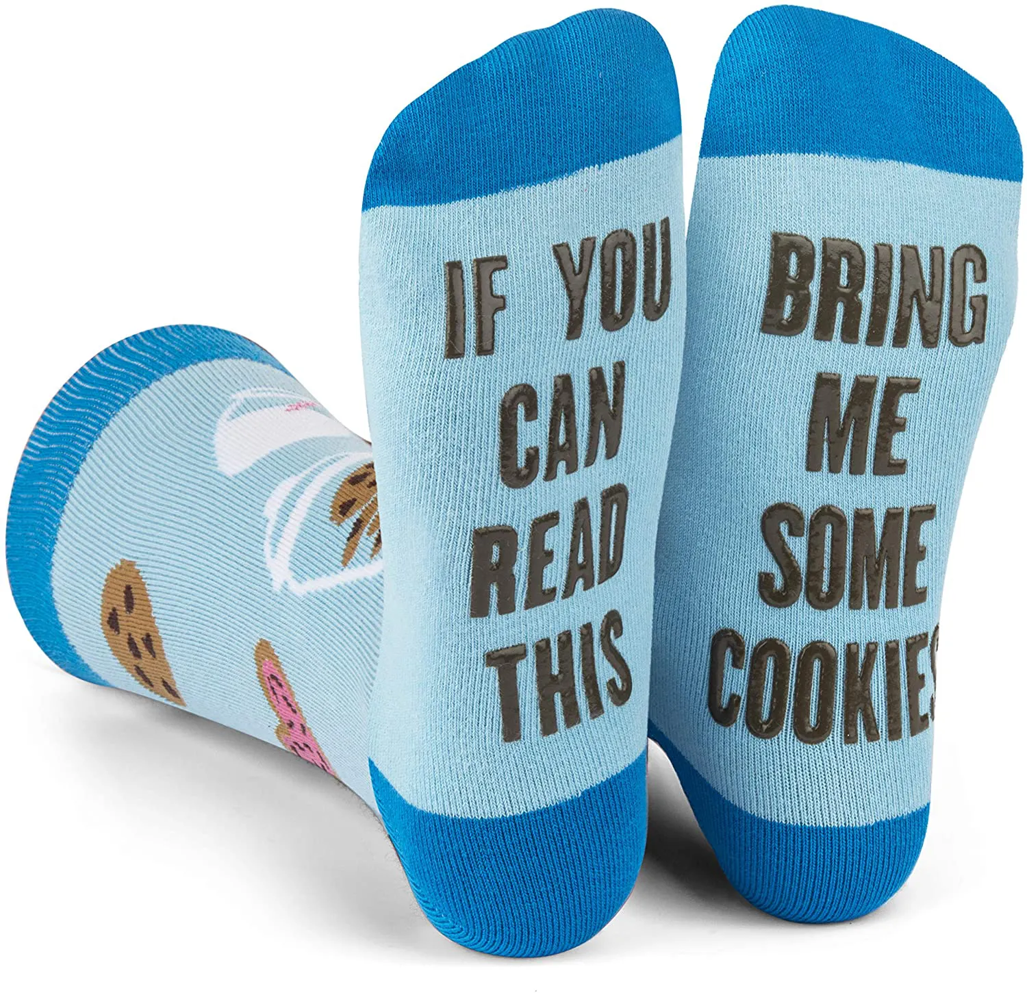 If You Can Read This, Bring Me Some - Funny Food Socks Novelty Christmas Gift & Secret Santa Idea for Men and Women