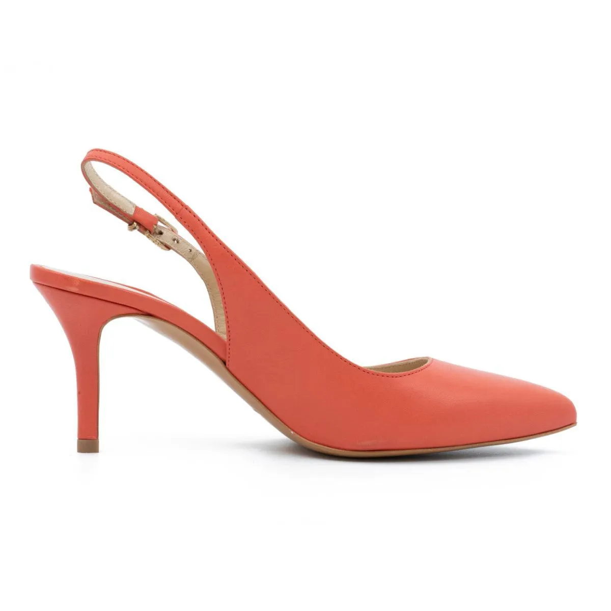 Impo Pump High-Heel Shoes Leather Orange Colour For Women