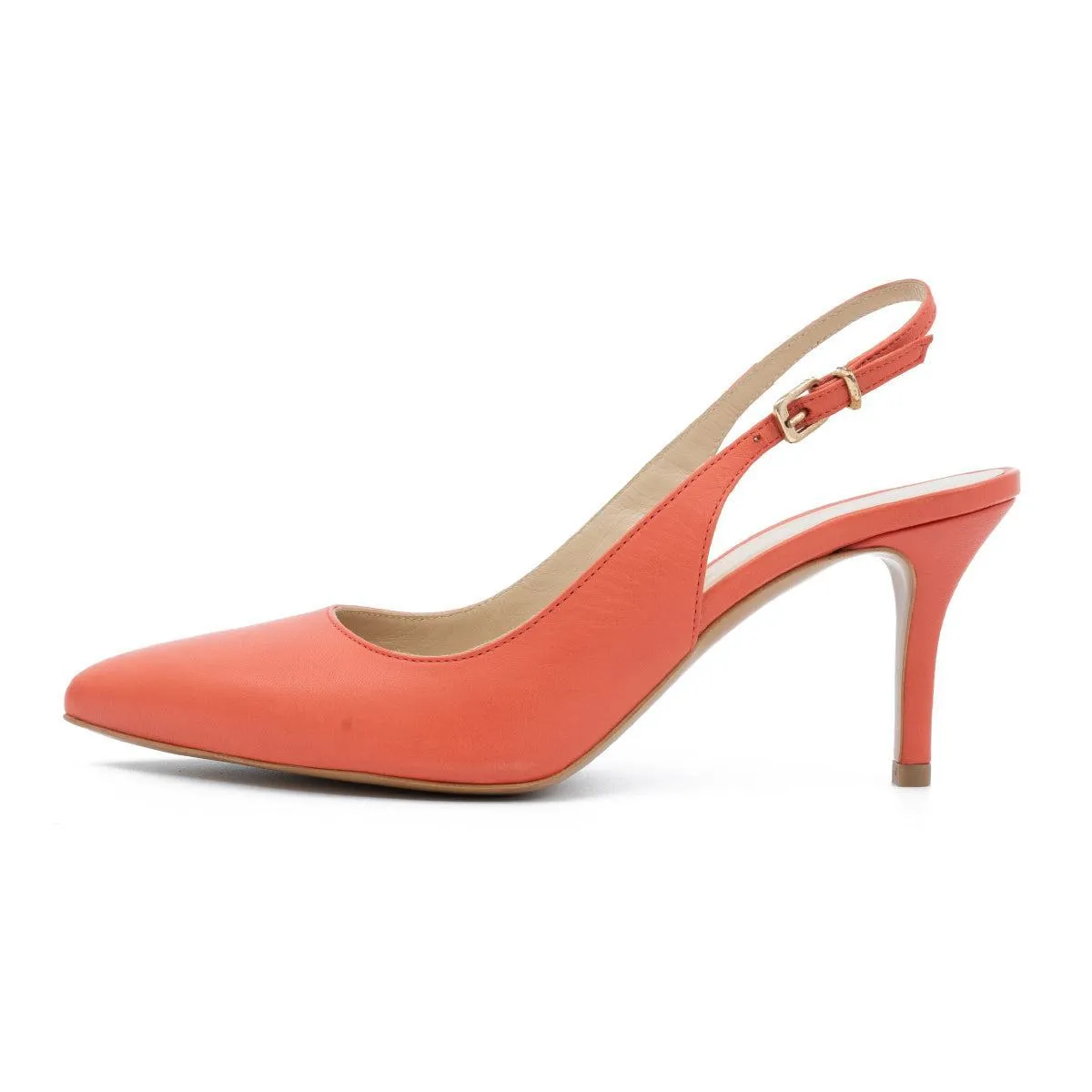 Impo Pump High-Heel Shoes Leather Orange Colour For Women