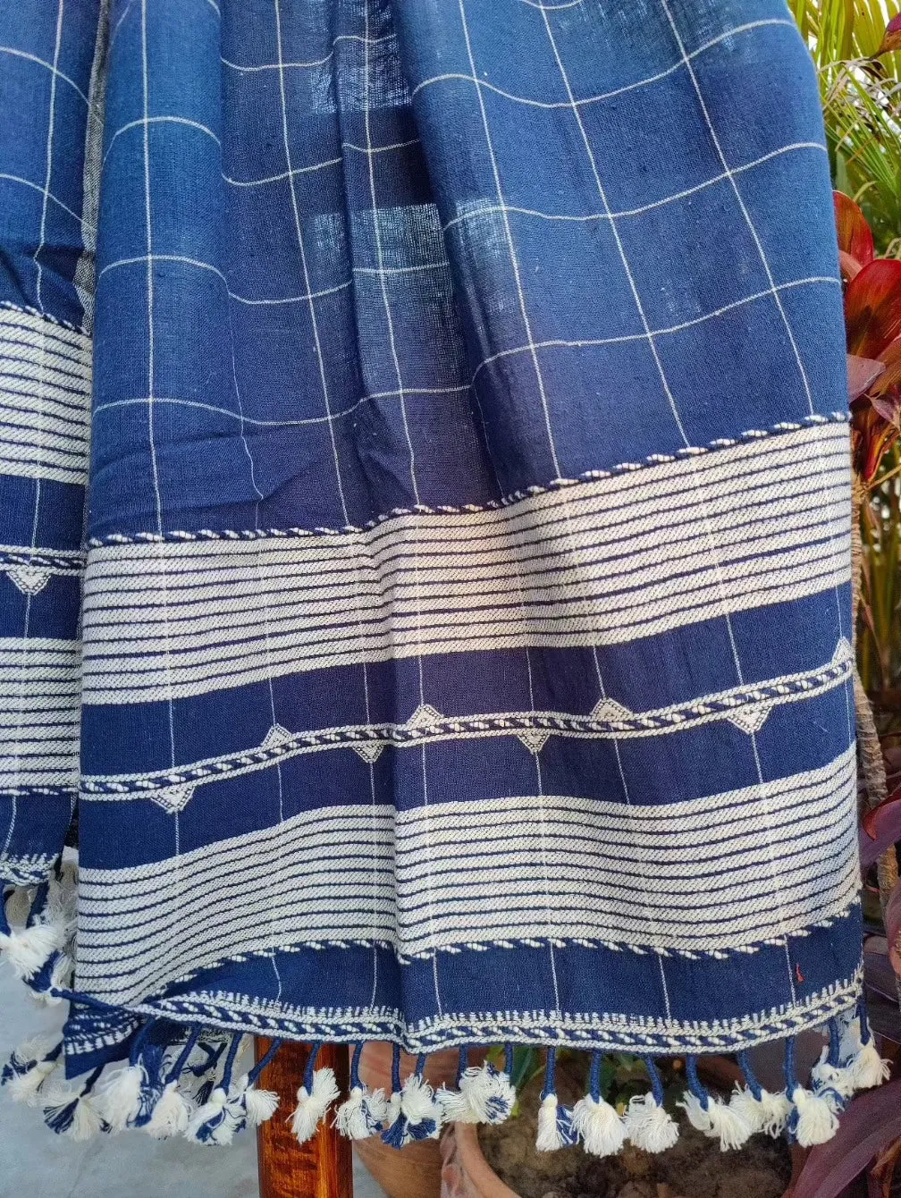 Indigo Blue Cotton Stole