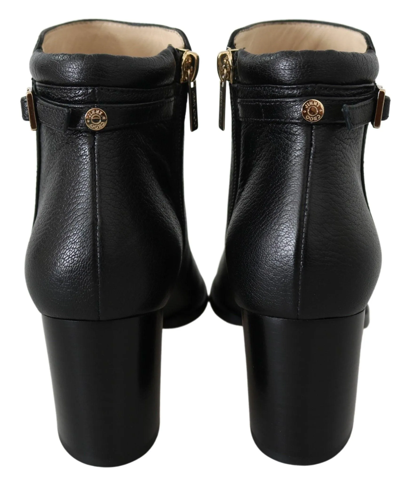 Jimmy Choo Black Leather Method 65 Boots