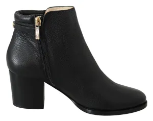 Jimmy Choo Black Leather Method 65 Boots