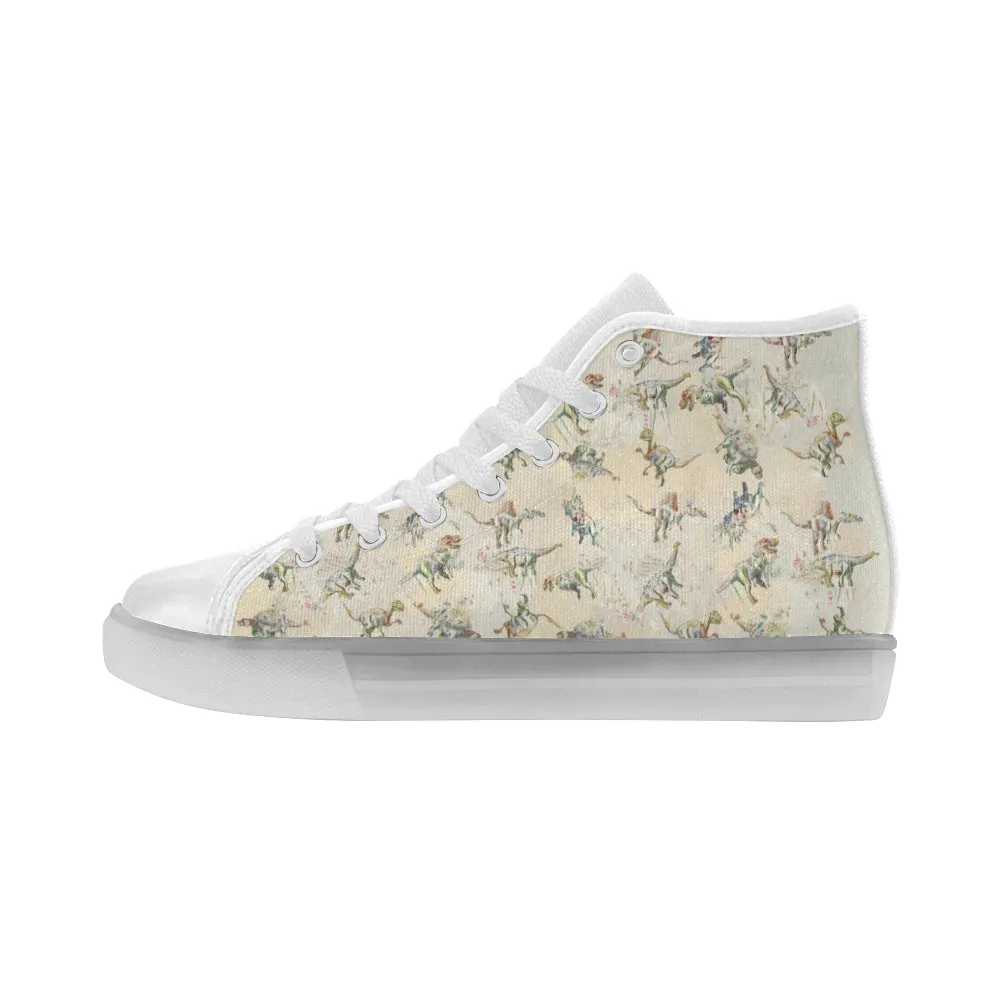 Jurassic Blossom High Top LED Light Up Canvas Women's Shoes