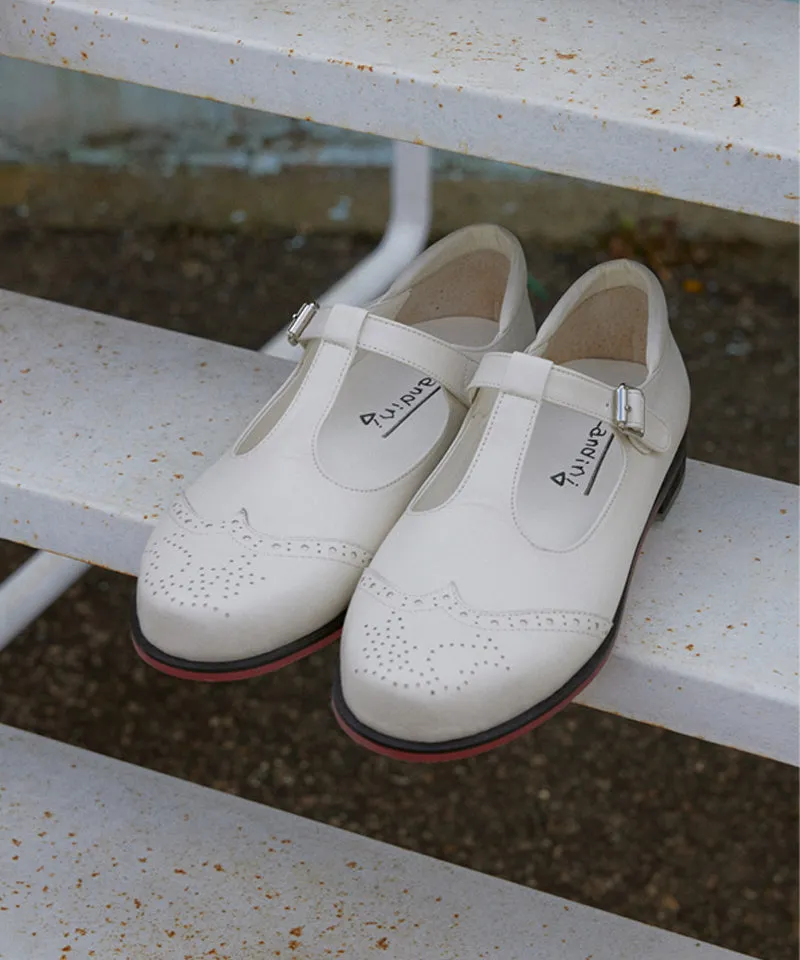 KANDINI T-Strap Maryjane Loafer - Ivory