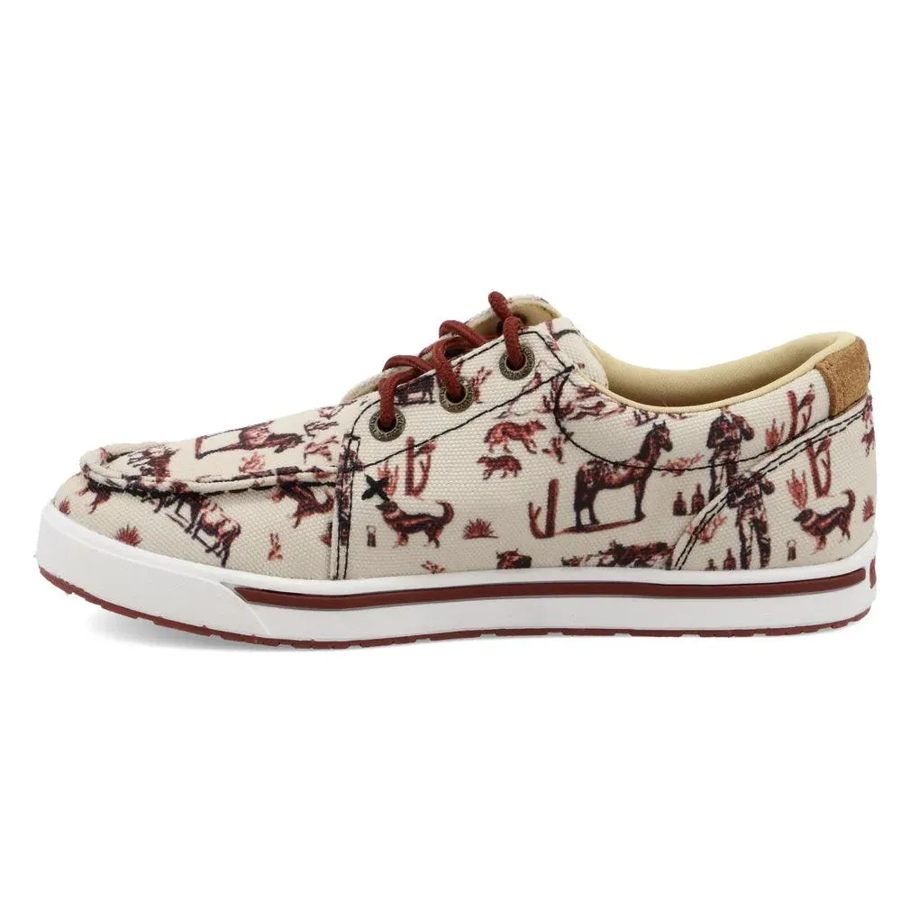 Kids Twisted X Maroon and Ivory Kicks YCA0013