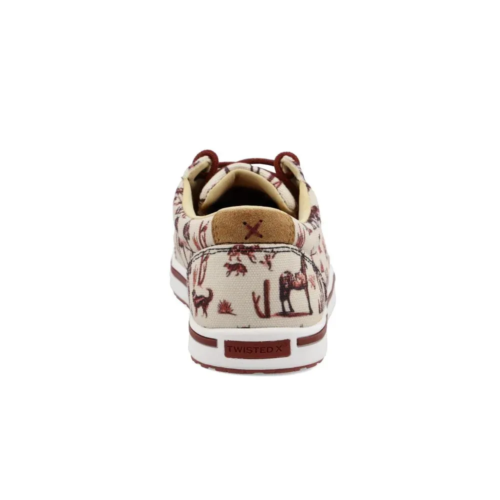 Kids Twisted X Maroon and Ivory Kicks YCA0013