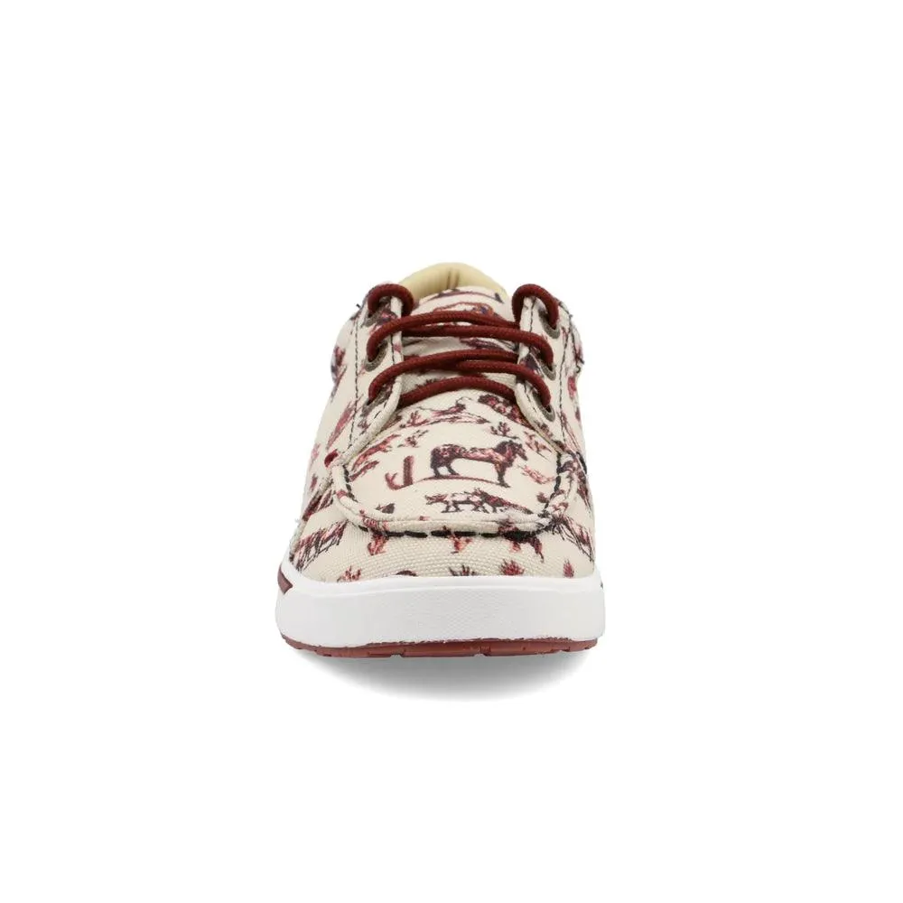 Kids Twisted X Maroon and Ivory Kicks YCA0013