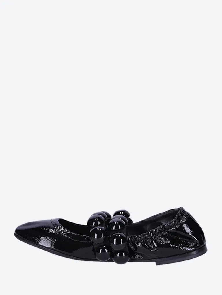 Leather ballet flats