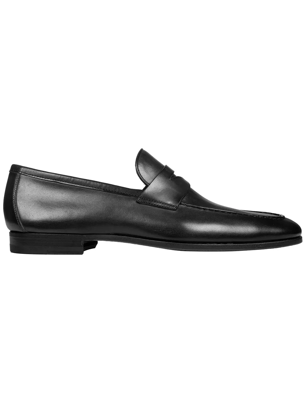 Leather Slip On Shoes Black