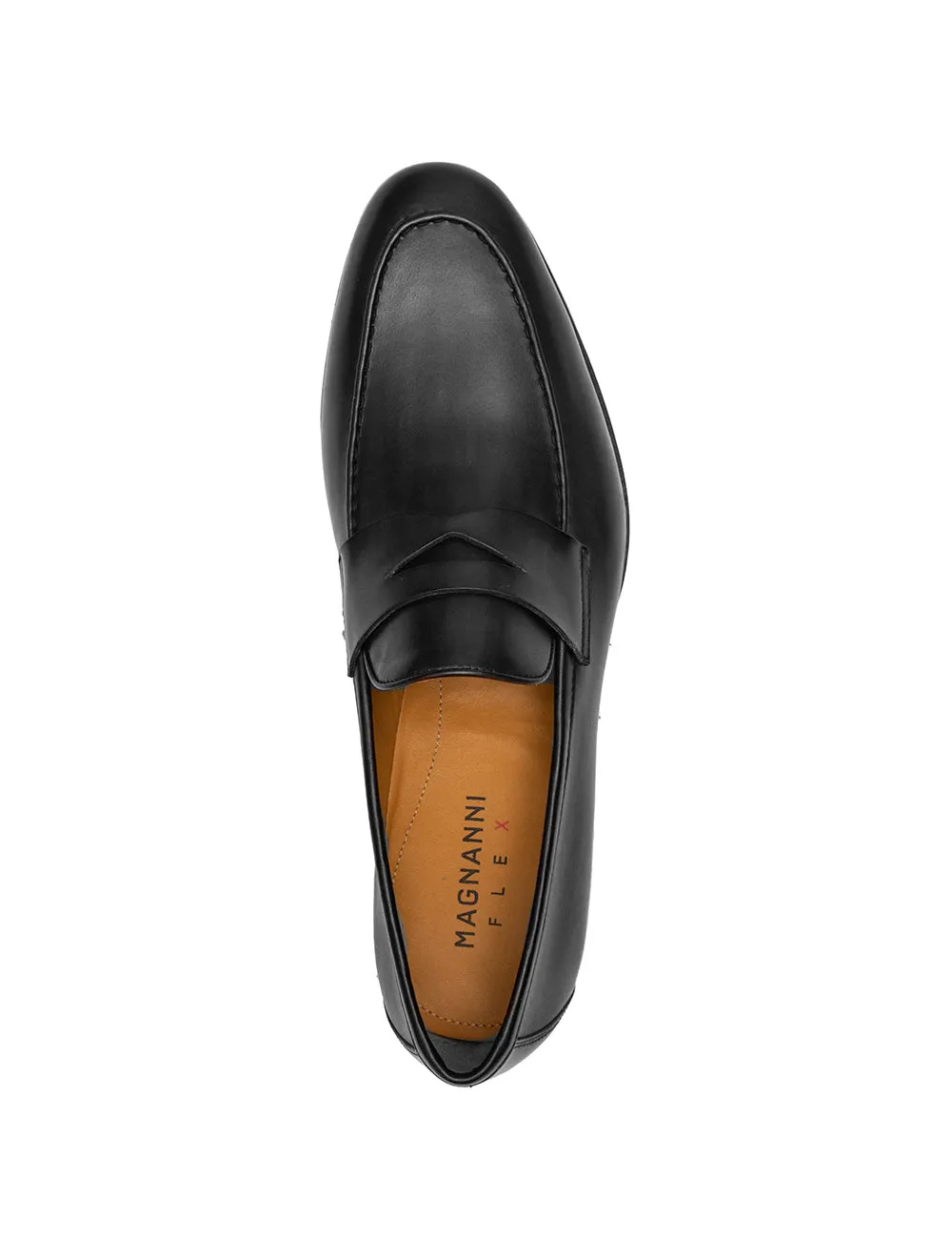 Leather Slip On Shoes Black