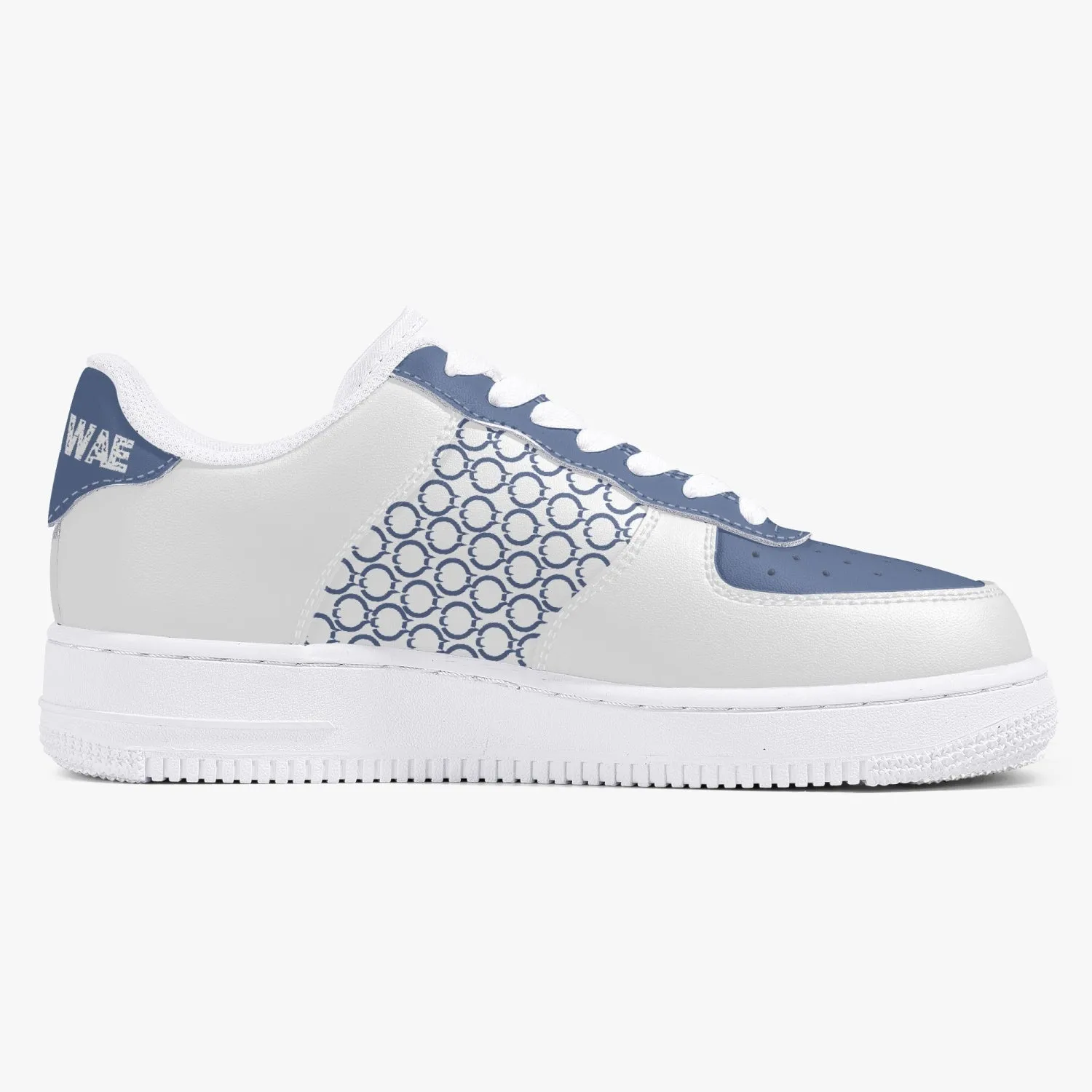 Low-Top Leather Sports Sneakers Light Purple