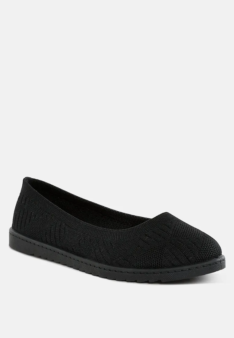 Lubna Knitted Flat Ballet Flats