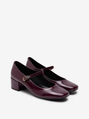 LUNA BLU Burgundy Belted Pump Shoes