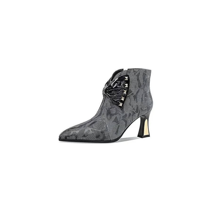 Luxury Serpent-Texture Elegant Heeled Boots